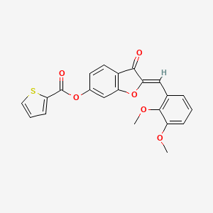 (Z)-2-(2,3-dimethoxybenzylidene)-3-oxo-2,3-dihydrobenzofuran-6-yl thiophene-2-carboxylate - 622362-56-5