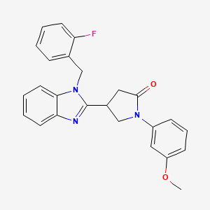 4-{1-[(2-fluorophenyl)methyl]-1H-1,3-benzodiazol-2-yl}-1-(3-methoxyphenyl)pyrrolidin-2-one - 847379-84-4