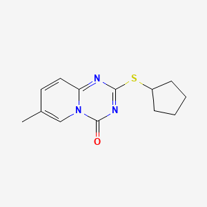 2-(cyclopentylsulfanyl)-7-methyl-4H-pyrido[1,2-a][1,3,5]triazin-4-one - 896316-97-5