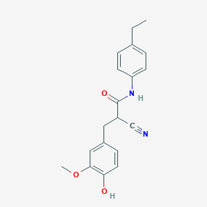2-cyano-N-(4-ethylphenyl)-3-(4-hydroxy-3-methoxyphenyl)propanamide - 728931-92-8