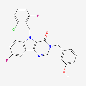 5-(2-chloro-6-fluorobenzyl)-8-fluoro-3-(3-methoxybenzyl)-3H-pyrimido[5,4-b]indol-4(5H)-one - 1189658-44-3