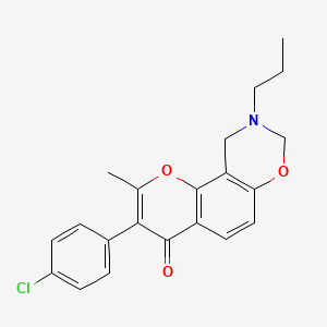 3-(4-chlorophenyl)-2-methyl-9-propyl-9,10-dihydrochromeno[8,7-e][1,3]oxazin-4(8H)-one - 1010897-75-2
