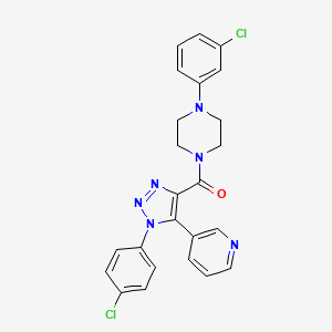 [4-(3-chlorophenyl)piperazin-1-yl][1-(4-chlorophenyl)-5-(pyridin-3-yl)-1H-1,2,3-triazol-4-yl]methanone - 1326874-15-0
