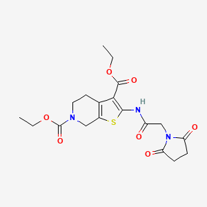 3,6-diethyl 2-[2-(2,5-dioxopyrrolidin-1-yl)acetamido]-4H,5H,6H,7H-thieno[2,3-c]pyridine-3,6-dicarboxylate - 864926-76-1
