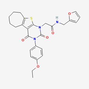 2-[3-(4-ethoxyphenyl)-2,4-dioxo-3,4,6,7,8,9-hexahydro-2H-cyclohepta[4,5]thieno[2,3-d]pyrimidin-1(5H)-yl]-N-(2-furylmethyl)acetamide - 865655-51-2