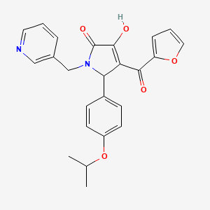 4-(furan-2-carbonyl)-3-hydroxy-5-(4-isopropoxyphenyl)-1-(pyridin-3-ylmethyl)-1H-pyrrol-2(5H)-one - 636991-74-7