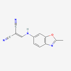 2-{[(2-Methyl-1,3-benzoxazol-6-yl)amino]methylene}malononitrile - 188477-81-8