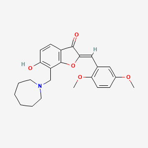 (Z)-7-(azepan-1-ylmethyl)-2-(2,5-dimethoxybenzylidene)-6-hydroxybenzofuran-3(2H)-one - 893350-15-7