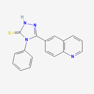 4-phenyl-5-(6-quinolinyl)-4H-1,2,4-triazole-3-thiol - 866018-85-1