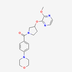 (3-((3-Methoxypyrazin-2-yl)oxy)pyrrolidin-1-yl)(4-morpholinophenyl)methanone - 2034562-45-1