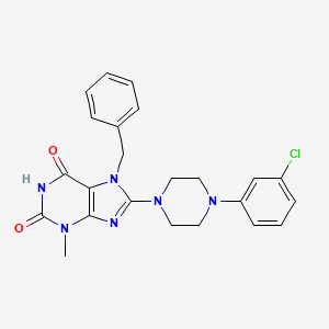 7-benzyl-8-(4-(3-chlorophenyl)piperazin-1-yl)-3-methyl-1H-purine-2,6(3H,7H)-dione - 442864-43-9