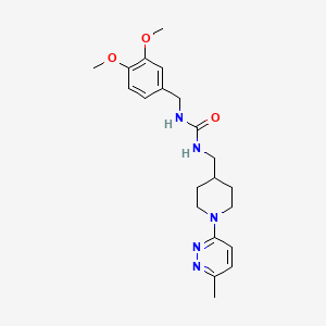 1-(3,4-Dimethoxybenzyl)-3-((1-(6-methylpyridazin-3-yl)piperidin-4-yl)methyl)urea - 1797574-52-7