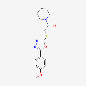 2-[[5-(4-Methoxyphenyl)-1,3,4-oxadiazol-2-yl]sulfanyl]-1-piperidin-1-ylethanone - 459845-42-2