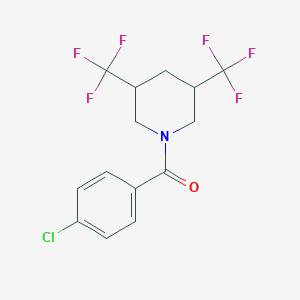 1-(4-Chlorobenzoyl)-3,5-bis(trifluoromethyl)piperidine - 2060749-85-9