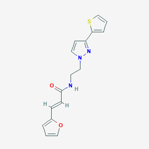(E)-3-(furan-2-yl)-N-(2-(3-(thiophen-2-yl)-1H-pyrazol-1-yl)ethyl)acrylamide - 1798387-58-2