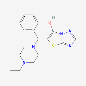 5-((4-Ethylpiperazin-1-yl)(phenyl)methyl)thiazolo[3,2-b][1,2,4]triazol-6-ol - 868219-27-6