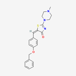 (E)-5-(4-(benzyloxy)benzylidene)-2-(4-methylpiperazin-1-yl)thiazol-4(5H)-one - 844454-53-1
