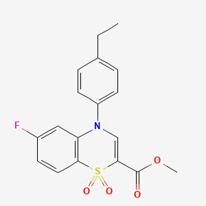 methyl 4-(4-ethylphenyl)-6-fluoro-4H-1,4-benzothiazine-2-carboxylate 1,1-dioxide - 1291849-42-7