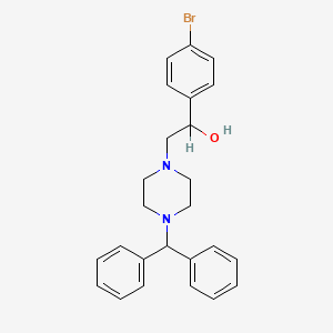 2-(4-Benzhydrylpiperazin-1-yl)-1-(4-bromophenyl)ethanol - 156810-04-7