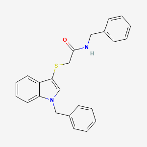 N-benzyl-2-[(1-benzyl-1H-indol-3-yl)sulfanyl]acetamide - 851412-24-3