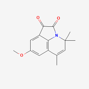 8-Methoxy-4,4,6-trimethyl-4H-pyrrolo[3,2,1-ij]quinoline-1,2-dione - 443321-63-9