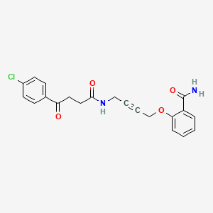 2-((4-(4-(4-Chlorophenyl)-4-oxobutanamido)but-2-yn-1-yl)oxy)benzamide - 1448043-24-0