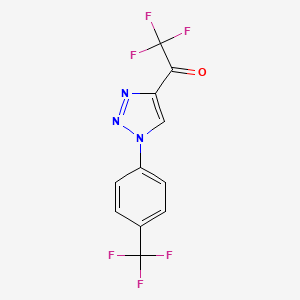 2,2,2-trifluoro-1-{1-[4-(trifluoromethyl)phenyl]-1H-1,2,3-triazol-4-yl}ethan-1-one - 1483149-41-2