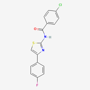 4-chloro-N-[4-(4-fluorophenyl)-1,3-thiazol-2-yl]benzamide - 313528-84-6