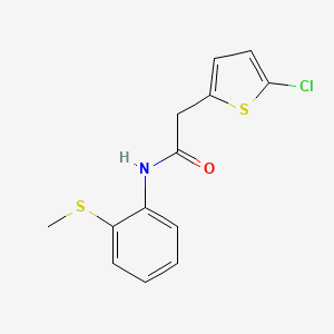 2-(5-chlorothiophen-2-yl)-N-(2-(methylthio)phenyl)acetamide - 921548-87-0