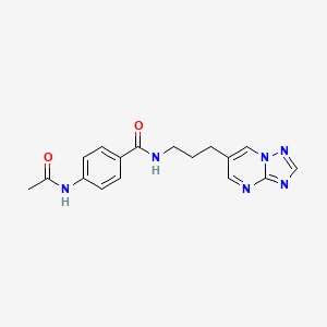 N-(3-([1,2,4]triazolo[1,5-a]pyrimidin-6-yl)propyl)-4-acetamidobenzamide - 2034615-75-1
