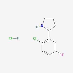 2-(2-Chloro-5-fluorophenyl)pyrrolidine Hydrochloride - 2247107-89-5