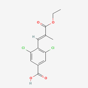 (E)-3,5-Dichloro-4-(3-ethoxy-2-methyl-3-oxoprop-1-en-1-yl)benzoic acid - 1110767-01-5