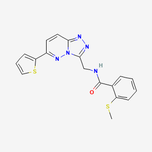 2-(methylthio)-N-((6-(thiophen-2-yl)-[1,2,4]triazolo[4,3-b]pyridazin-3-yl)methyl)benzamide - 2034493-46-2