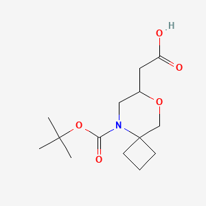 2-[5-[(2-Methylpropan-2-yl)oxycarbonyl]-8-oxa-5-azaspiro[3.5]nonan-7-yl]acetic acid - 2248286-87-3