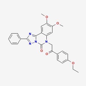6-(2-(4-ethoxyphenyl)-2-oxoethyl)-8,9-dimethoxy-2-phenyl-[1,2,4]triazolo[1,5-c]quinazolin-5(6H)-one - 1185104-27-1