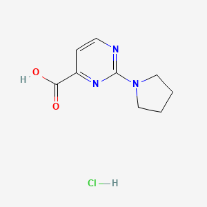 2-(Pyrrolidin-1-yl)pyrimidine-4-carboxylic acid hydrochloride - 2361643-61-8
