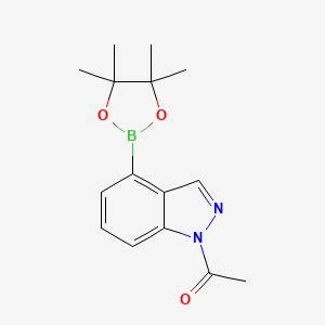 1-(4-(4,4,5,5-tetramethyl-1,3,2-dioxaborolan-2-yl)-1H-indazol-1-yl)ethanone - 1158680-96-6