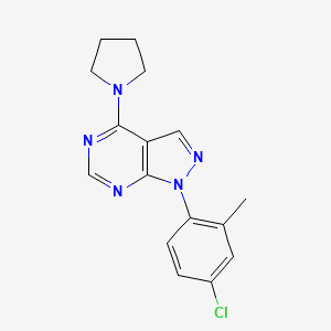 1-(4-chloro-2-methylphenyl)-4-(pyrrolidin-1-yl)-1H-pyrazolo[3,4-d]pyrimidine - 921539-24-4