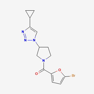 (5-bromofuran-2-yl)(3-(4-cyclopropyl-1H-1,2,3-triazol-1-yl)pyrrolidin-1-yl)methanone - 2034613-01-7