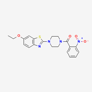 6-ethoxy-2-[4-(2-nitrobenzoyl)piperazin-1-yl]-1,3-benzothiazole - 897470-78-9