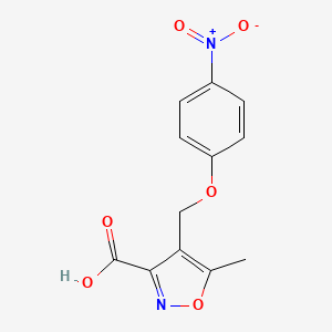 5-Methyl-4-[(4-nitrophenoxy)methyl]isoxazole-3-carboxylic acid - 938001-10-6