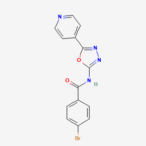 4-bromo-N-(5-(pyridin-4-yl)-1,3,4-oxadiazol-2-yl)benzamide - 862809-92-5