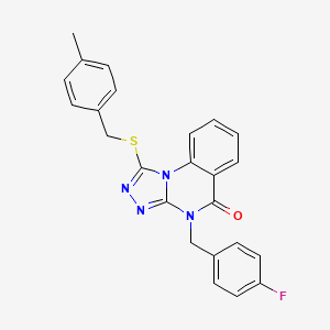 4-(4-fluorobenzyl)-1-[(4-methylbenzyl)thio][1,2,4]triazolo[4,3-a]quinazolin-5(4H)-one - 1114660-71-7
