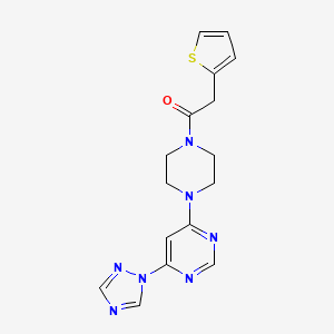 1-(4-(6-(1H-1,2,4-triazol-1-yl)pyrimidin-4-yl)piperazin-1-yl)-2-(thiophen-2-yl)ethanone - 1795476-23-1