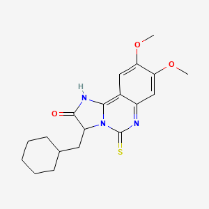3-(cyclohexylmethyl)-8,9-dimethoxy-5-thioxo-5,6-dihydroimidazo[1,2-c]quinazolin-2(3H)-one - 1008866-58-7