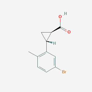 (1R,2R)-2-(5-Bromo-2-methylphenyl)cyclopropane-1-carboxylic acid - 2227794-54-7