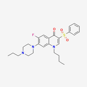 1-butyl-6-fluoro-3-(phenylsulfonyl)-7-(4-propylpiperazin-1-yl)quinolin-4(1H)-one - 892759-84-1