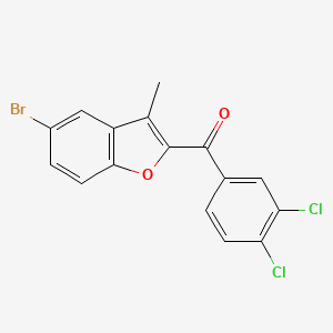 (5-Bromo-3-methyl-1-benzofuran-2-yl)(3,4-dichlorophenyl)methanone - 303145-30-4