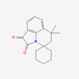 6',6'-Dimethyl-5',6'-dihydrospiro[cyclohexane-1,4'-pyrrolo[3,2,1-ij]quinoline]-1',2'-dione - 896662-47-8