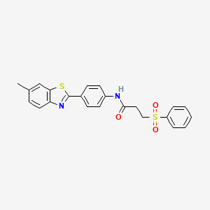 3-(benzenesulfonyl)-N-[4-(6-methyl-1,3-benzothiazol-2-yl)phenyl]propanamide - 868675-74-5